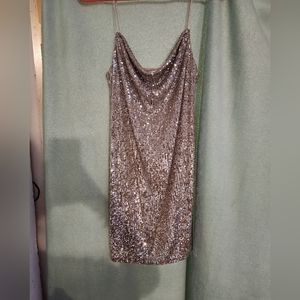 Sequin dress with straps